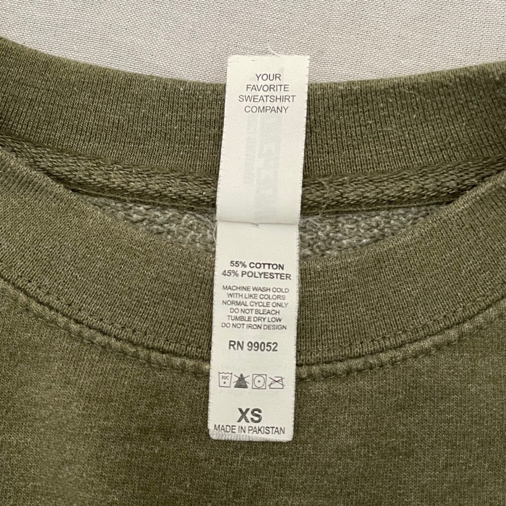 Magnolia Market Sweatshirt Olive Green Crewneck Patch Logo Waco Tx Xs View 5